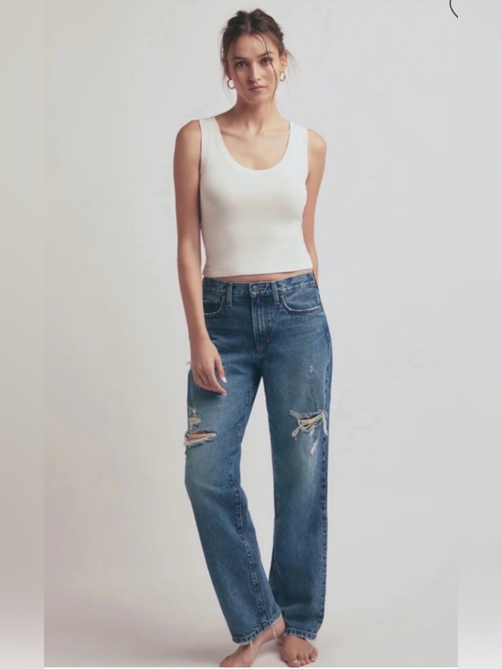 Favorite Daughter Distressed The Tommy Low Slung long straight jeans - Boston - Picture 3 of 11
